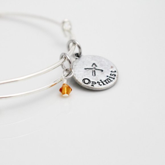 November Sagittarius Adjustable Charm Bangle - Handmade Zodiac Bracelet - Picture 9 of 10